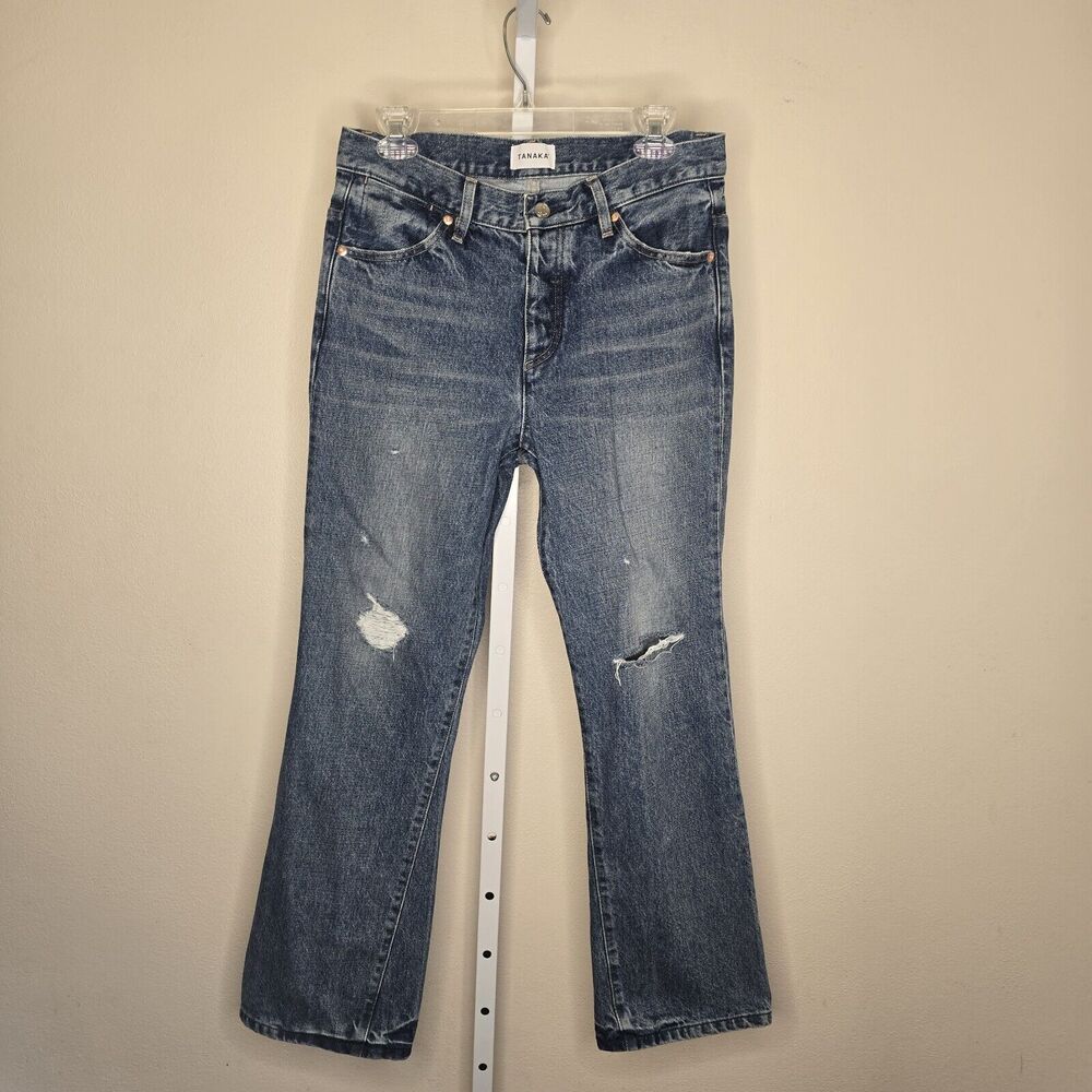 Tanaka Women’s Size 28 The Boots Jean Trousers in Vintage Blue Japanese Denim